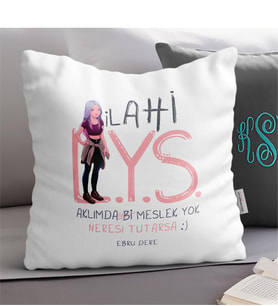 BK Gift Kişiye Özel LYS Tasarımlı Beyaz Yastık - 2