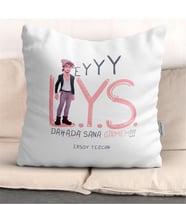 BK Gift Kişiye Özel LYS Tasarımlı Beyaz Yastık - 1