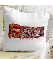 BK Gift Kişiye Özel Fotoğraflı Film Şerit Retro Beyaz Yastık - 1