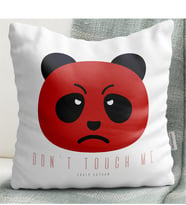 BK Gift Kişiye Özel İsimli Don't Touch Me Yazılı Beyaz Yastık - 1