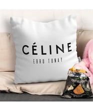 BK Gift Kişiye Özel Celine Beyaz Yastık