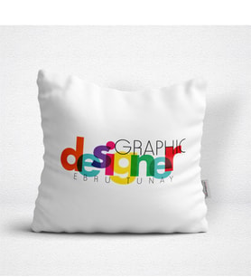 BK Gift Kişiye Özel Grafik Tasarımcı Temalı Dekoratif Beyaz Yastık - 4