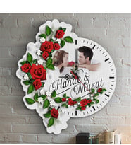 BK Gift Kişiye Özel Farklı Tasarım Özel Kesim Ahşap Duvar Saati - 1