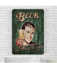 BK Gift Kişiye Özel Beer Tasarımlı Retro Ahşap Duvar Levhası - 15