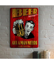 BK Gift Kişiye Özel Beer Tasarımlı Retro Ahşap Duvar Levhası - 14
