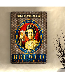 BK Gift Kişiye Özel Beer Tasarımlı Retro Ahşap Duvar Levhası - 13