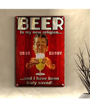 BK Gift Kişiye Özel Beer Tasarımlı Retro Ahşap Duvar Levhası - 11