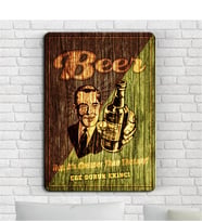 BK Gift Kişiye Özel Beer Tasarımlı Retro Ahşap Duvar Levhası - 10
