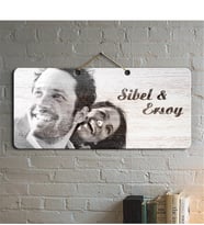 BK Gift Kişiye Özel Fotoğraflı Ahşap Duvar Levhası - 6