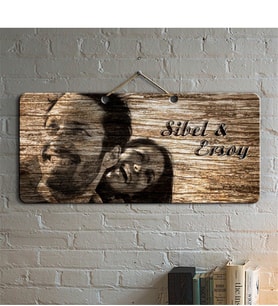 BK Gift Kişiye Özel Fotoğraflı Ahşap Duvar Levhası - 3