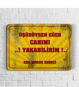 BK Gift Kişiye Özel Retro Sokak Tabelası Tasarımlı Ahşap Duvar Levhası (Duvar Yazılı) 4