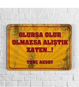 BK Gift Kişiye Özel Retro Sokak Tabelası Tasarımlı Ahşap Duvar Levhası (Duvar Yazılı) 2