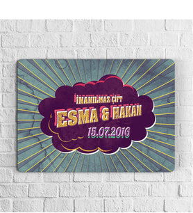 BK Gift Kişiye Özel Retro İnanılmaz Çift Tasarımlı Ahşap Duvar Levhası - 1