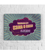 BK Gift Kişiye Özel Retro İnanılmaz Çift Tasarımlı Ahşap Duvar Levhası - 1