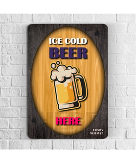 BK Gift Kişiye Özel Beer Tasarımlı Retro Ahşap Duvar Levhası - 8