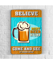 BK Gift Kişiye Özel Beer Tasarımlı Retro Ahşap Duvar Levhası - 7