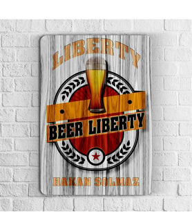 BK Gift Kişiye Özel Beer  Tasarımlı Retro Ahşap Duvar Levhası - 5