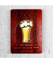 BK Gift Kişiye Özel Beer Tasarımlı Retro Ahşap Duvar Levhası - 2