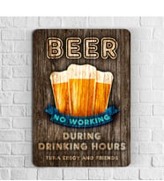 BK Gift Kişiye Özel Beer Tasarımlı Retro Ahşap Duvar Levhası - 1