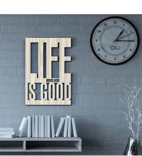 BK Gift Kişiye Özel Life İs Good Ahşap Duvar Yazısı - 2