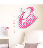 BK Gift Kişiye Özel İsimli Kız Çocuk & Bebek Odası Ahşap Duvar Yazısı - 1