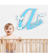 BK Gift Kişiye Özel İsimli Erkek Çocuk & Bebek Odası Ahşap Duvar Yazısı - 1