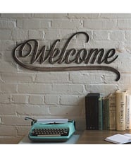 BK Gift Kişiye Özel Welcome Ahşap Duvar Yazısı - K1