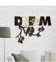 BK Gift Kişiye Özel Dream Tasarımlı Ahşap Duvar Yazısı - 1