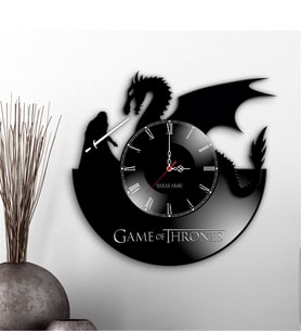BK Gift Kişiye Özel Game Of Thrones Tasarımlı Dekoratif Ahşap Duvar Saati - 4
