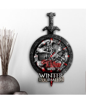 BK Gift Kişiye Özel Game Of Thrones Tasarımlı Dekoratif Ahşap Duvar Saati - 1
