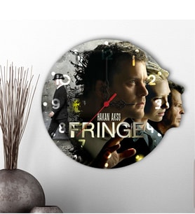 BK Gift Kişiye Özel Fringe Tasarımlı Dekoratif Ahşap Duvar Saati - 1
