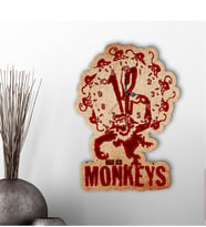 BK Gift Kişiye Özel 12 Monkeys Tasarımlı Dekoratif Ahşap Duvar Saati
