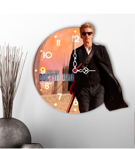 BK Gift Kişiye Özel Doctor Who Tasarımlı Dekoratif Ahşap Duvar Saati - 2
