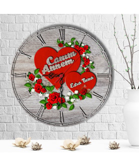 BK Gift Kişiye Özel Dekoratif Canım Annem Tasarımlı Ahşap Duvar Saati - 7