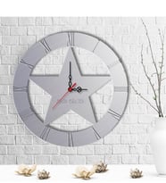 BK Gift Kişiye Özel Yıldız Tasarımlı Ahşap Duvar Saati - 1