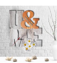 BK Gift Kişiye Özel İsimli You & Me Tasarımlı Ahşap Duvar Saati - 2