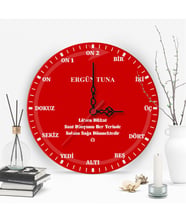BK Gift Kişiye Özel Sözel Tasarımlı Ahşap Duvar Saati (30 Cm.) - 1
