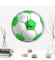 BK Gift Kişiye Özel Lionel Messi İmzalı Futbol Topu Tasarımlı Ahşap Duvar Saati (30 Cm.) - 2
