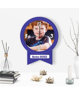 BK Gift Kişiye Özel Dekoratif Çocuk Duvar Saati - (E-67)