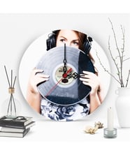 BK Gift Kişiye Özel 45'Lik Plak Tasarımlı Ahşap Duvar Saati (30 Cm.) - 3