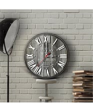 BK Gift Kişiye Özel Old Town Tasarımlı Ahşap Vintage Duvar Saati (30 Cm.) - 11