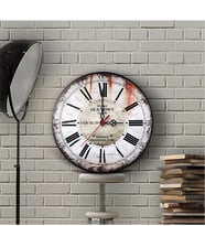 BK Gift Kişiye Özel Old Town Tasarımlı Ahşap Vintage Duvar Saati (30 Cm.) - 10