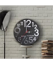 BK Gift Kişiye Özel Gümüş Kabartma Tasarımlı Ahşap Duvar Saati (30 Cm.)