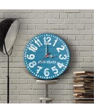 BK Gift Kişiye Özel Old Town Tasarımlı Ahşap Vintage Duvar Saati (30 Cm.) - 12