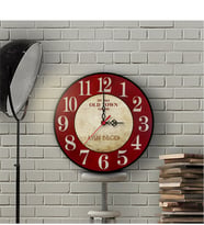 BK Gift Kişiye Özel Old Town Tasarımlı Vintage Ahşap Duvar Saati (30 Cm.) - 6