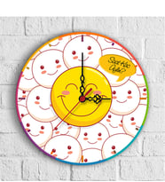 BK Gift Kişiye Özel Emoji Tasarımlı Ahşap Duvar Saati (30 Cm.) - 3