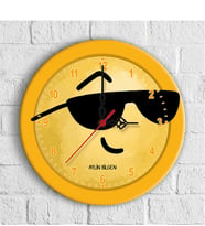 BK Gift Kişiye Özel Emoji Tasarımlı Ahşap Duvar Saati (30 Cm.) - 1