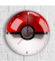 BK Gift Kişiye Özel Pokemon Ball Tasarımlı Ahşap Duvar Saati (30 Cm.) - 2
