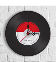 BK Gift Kişiye Özel Plak Tasarımlı Ahşap Duvar Saati (30 Cm.) - 2