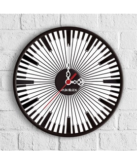 BK Gift Kişiye Özel Müzik Tasarımlı Ahşap Duvar Saati (30 Cm.) - 3